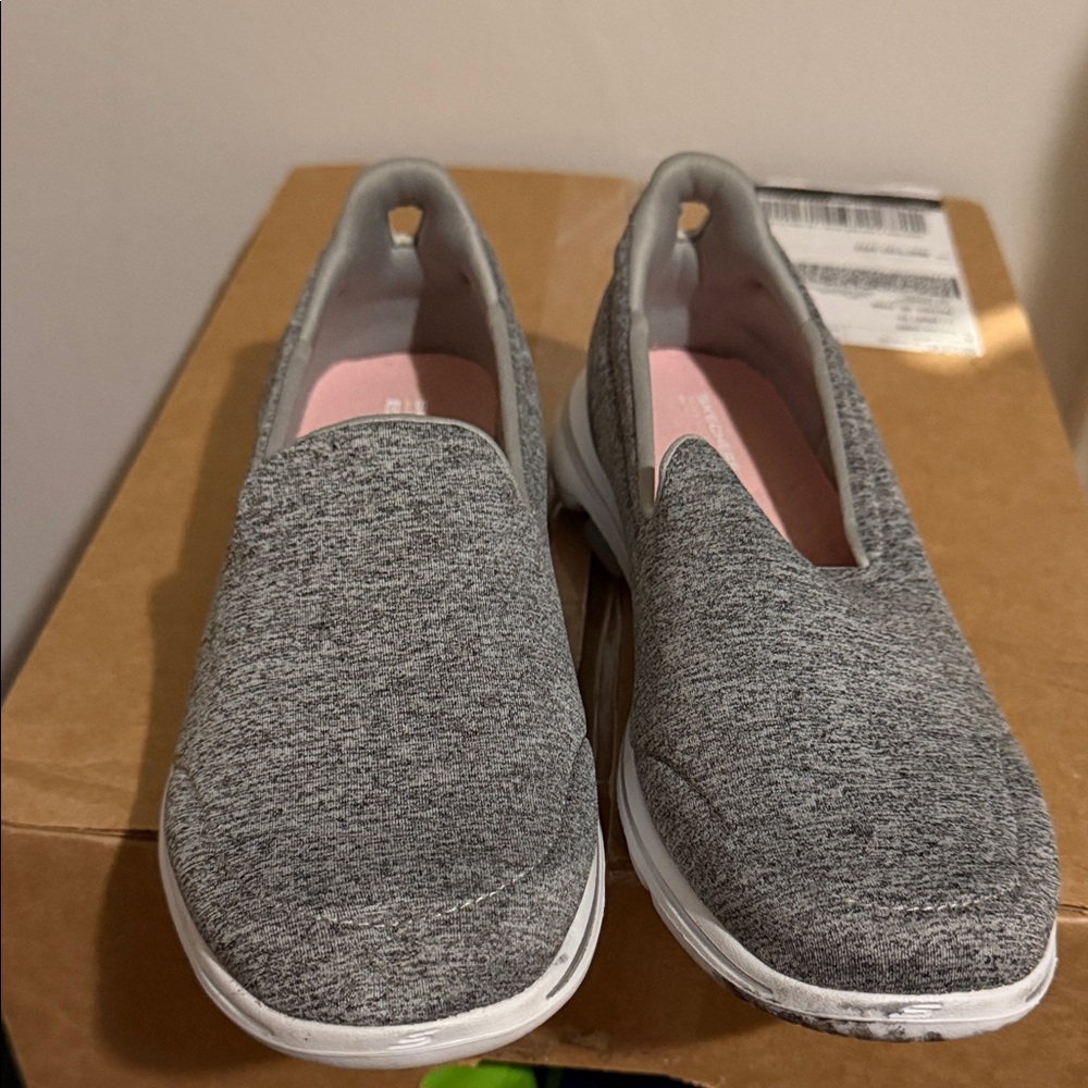 Gray Slip-On Women's Shoes